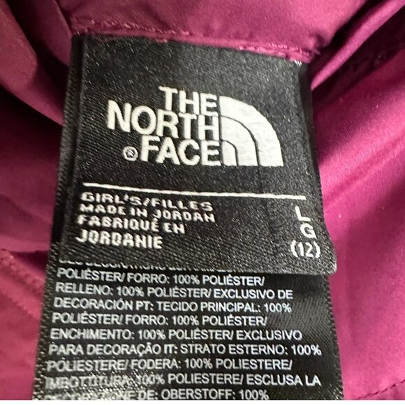 The North Face Kids Mossbud Reversible Parka Hooded Jacket Large 12 New $150 - Picture 17 of 17